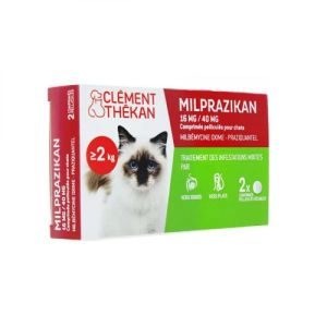 Milprazikan 16 mg/ 40 mg pour chat - 2 comprimés