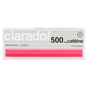 Claradol 500mg caféine - 16 comprimés