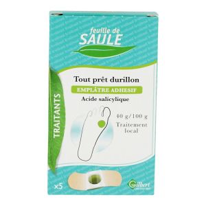 Feuille de saule durillon 5 emplâtres adhésifs tout prêts