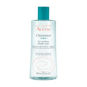 Cleanance Eau Micellaire nettoyante matifiante peaux mixte, grasse à imperfections ou à tendance acneique 400 ml