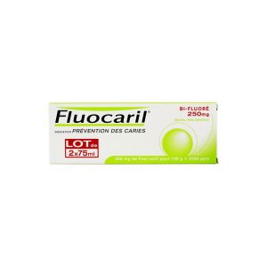 Fluocaril Dentifrice bi-fluoré pate menthe - 2 x 75 ml