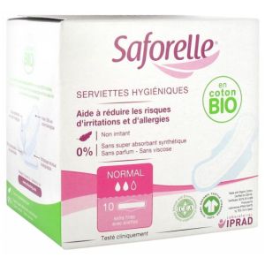 Saforelle Serviette Hygiènique Normale Boite de 10