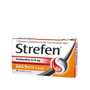 Strefen Orange sans sucre -  16 pastilles