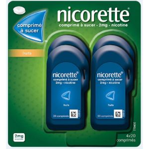 Nicorette 2mg Comprimés à Sucer - 80 comprimés