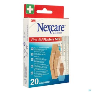 Nexcare First Aid Plasters Mix - 20 pansements