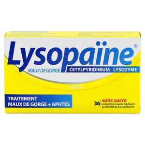 Lysopaine Boehringer 36 comprimés à sucer - menthe