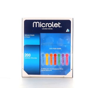 Microlet Lancettes Colorées Siliconées - 200 Lancettes
