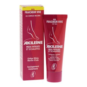 Gel fraîcheur vive Akileïne pour pieds fatigués 50 ml