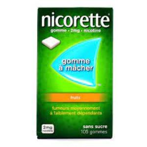 Nicorette Fruit 2mg Sans Sucre - 105 Gommes