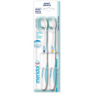 Brosse à dents Meridol Protection Gencives souple x2