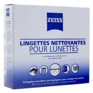 Zeiss Lingettes nettoyantes pour lunettes - 30 lingettes