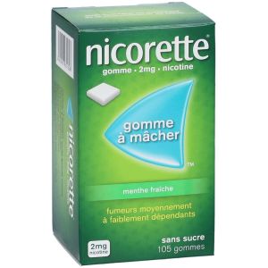 Nicorette Menthe Fraîche 2mg Sans Sucre - 105 Gommes