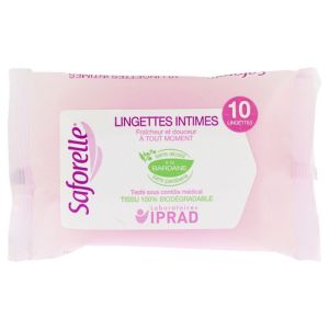 10 lingettes intimes format pocket