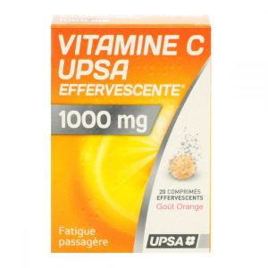 Vitamine C 1000 mg UPSA x 20 comprimés effervescents