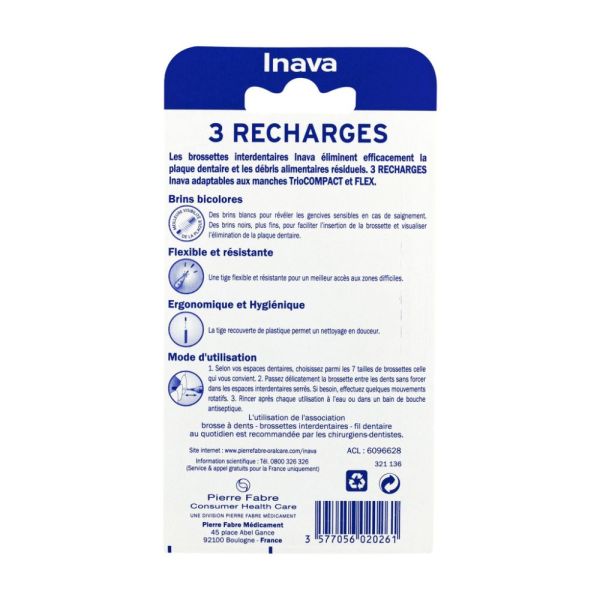 Inava Recharge orange (ISO 3) - brossette interdentaire 1 u