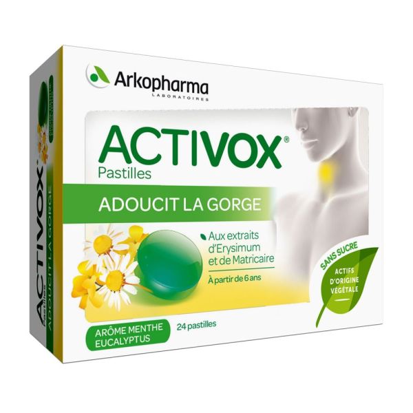 Activox menthe eucalyptus 24 pastilles