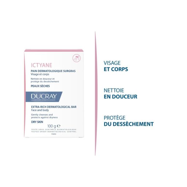 Ictyane - Pain dermatologique surgras 100 g