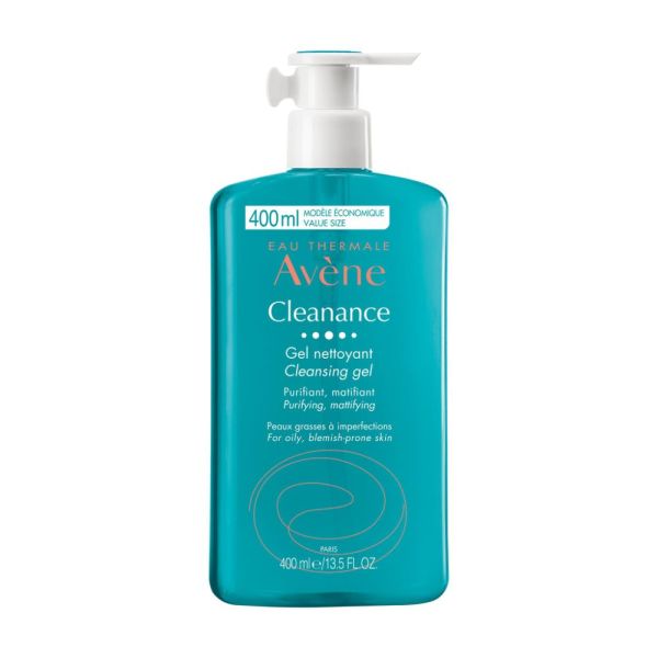 Cleanance Gel nettoyant purifiant matifiant peaux mixte, grasse à imperfections ou à tendance acneique 400 ml