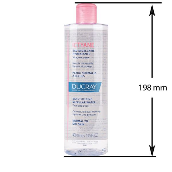 Ictyane - Eau micellaire hydratante nettoyante peau sèche visage 400 ml