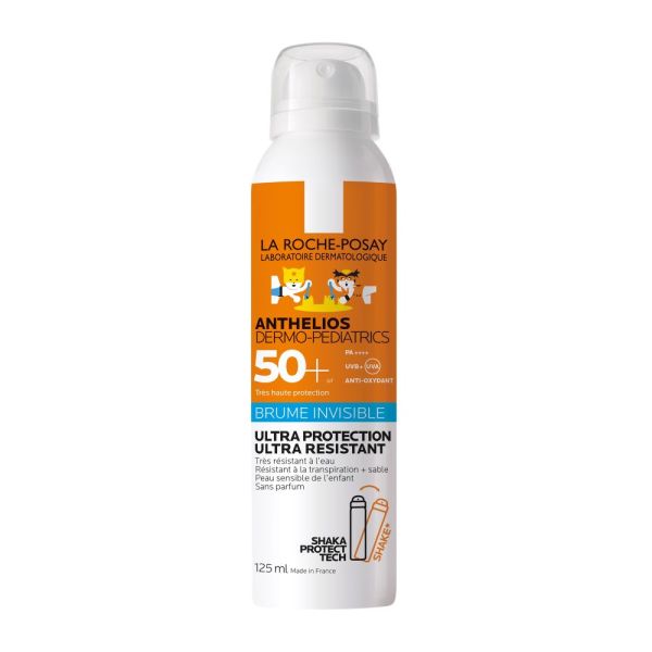 Anthelios Crème Solaire en Brume Invisible Enfant Dermo-Pediatrics SPF50+ Aérosol Sans Parfum 125ml