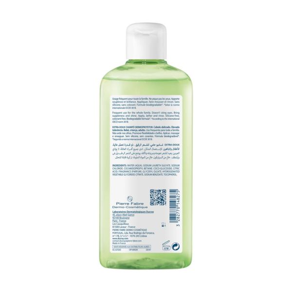 Extra-Doux - Shampooing dermo-protecteur - Cheveux normaux et délicats Bouchon 400 ml