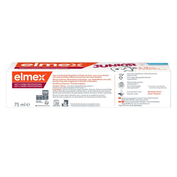 elmex® Anti-Caries Professional Junior 6-12 ans dentifrice 75ml