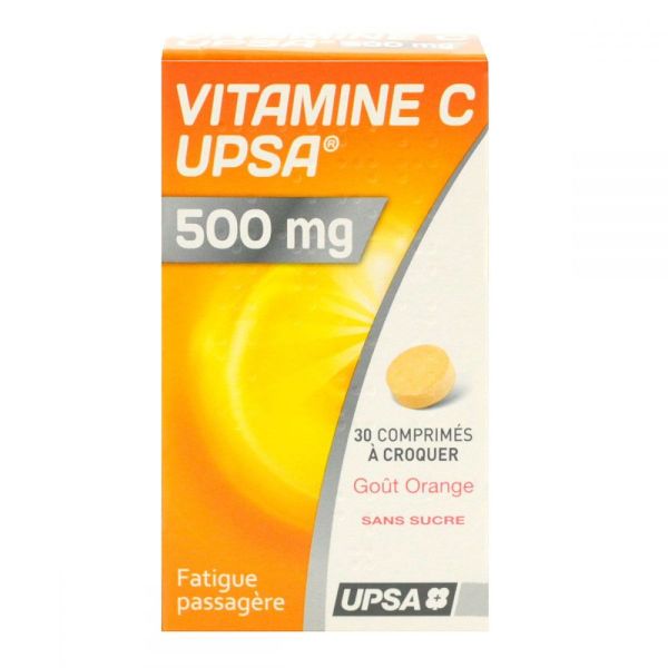 Vitamine C 500 mg UPSA x 30 comprimés à croquer