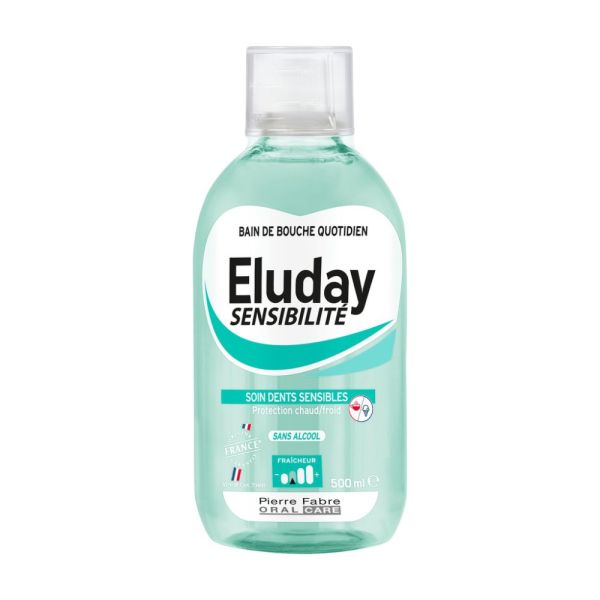 Eluday Sensibilité - bain de bouche quotidien soin dents sensibles 500 ml