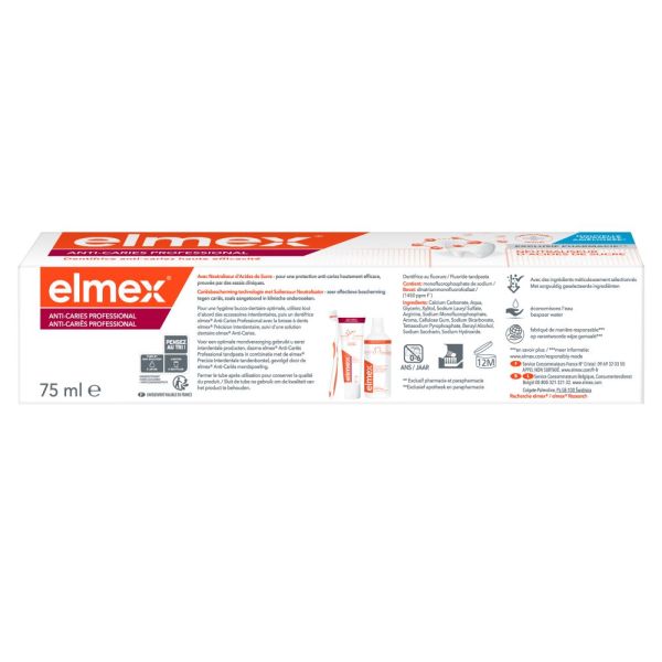 Dentifrice elmex® Protection Anti-Caries Professional 75 ml