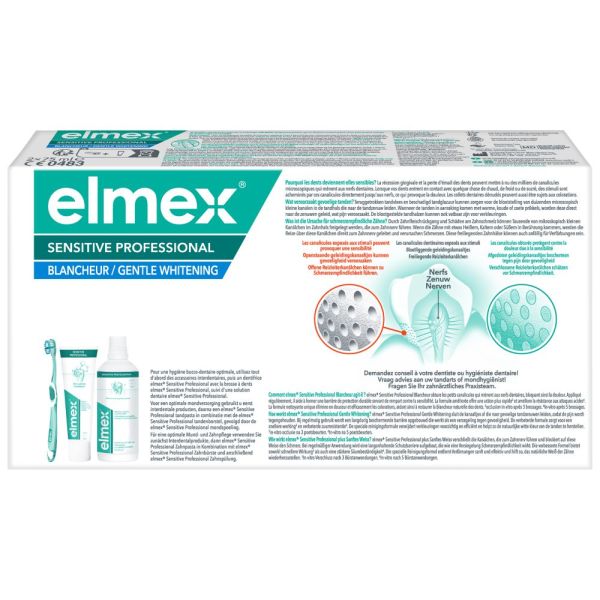Dentifrice Elmex Sensitive Professional Dents Sensibles Blancheur 75ml x2