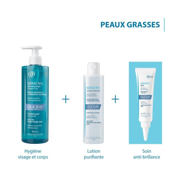 Keracnyl - Emulsion matifiante anti-brillance peaux mixtes à grasses 30 ml