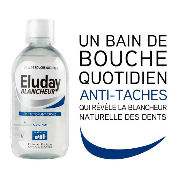 Eluday Blancheur - bain de bouche quotidien blancheur 500 ml