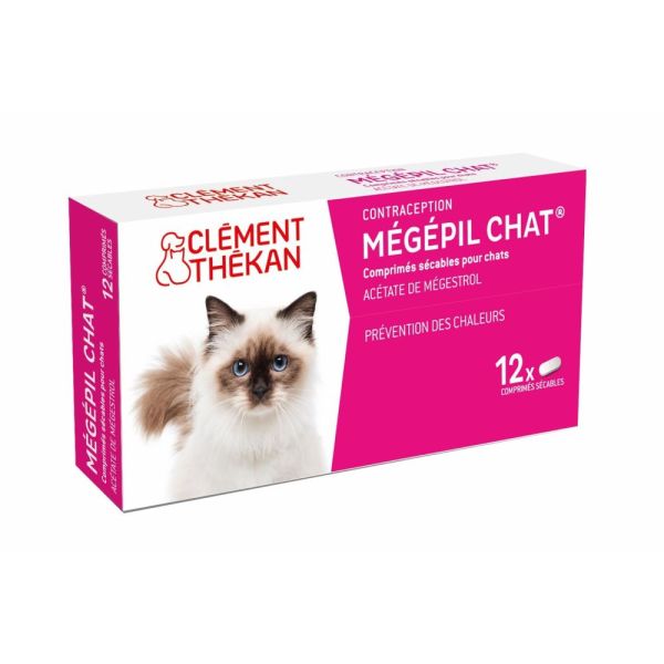 Megepil Contraceptif Chat - 12 Comprimés