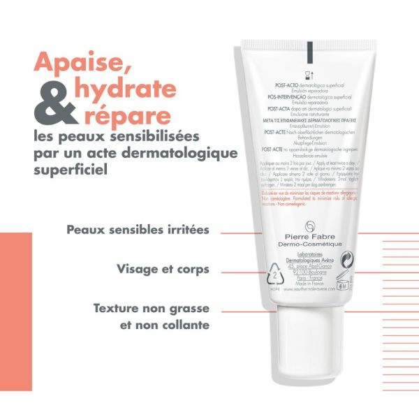 Cicalfate Émulsion réparatrice POST-ACTE dermatologique superficiel 40 ml