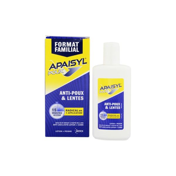 Apaisyl Poux & lentes lotion + peigne 200ml