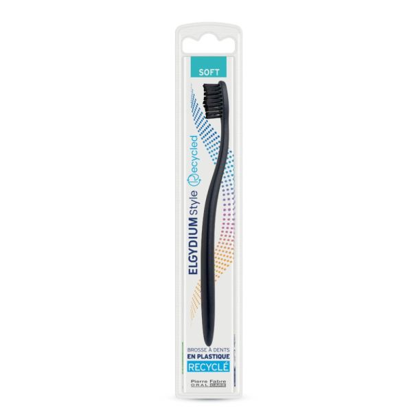 ELGYDIUM Style Recycled – Brosse à dents en plastique recyclé 1 u