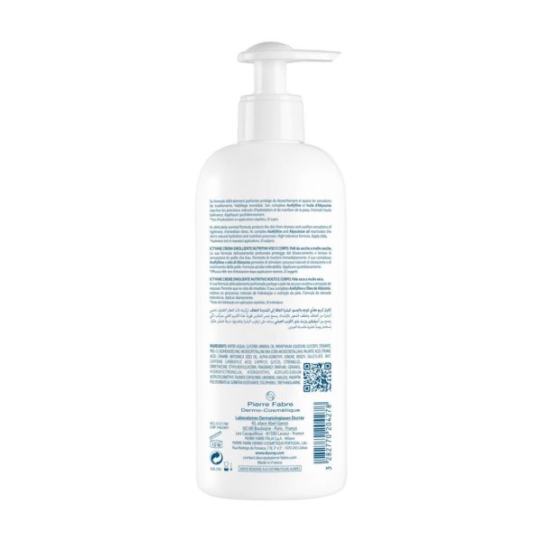 Ictyane - Crème émolliente nutritive peaux séches et très sèches 400 ml