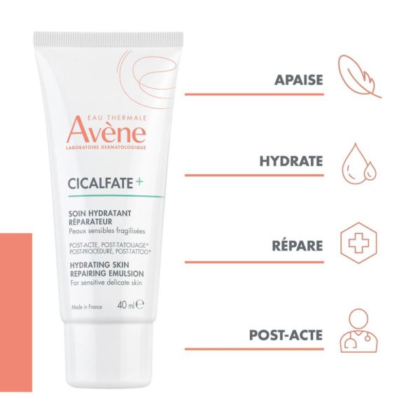 Cicalfate+ Soin hydratant réparateur post-acte, post-tatouage 40 ml