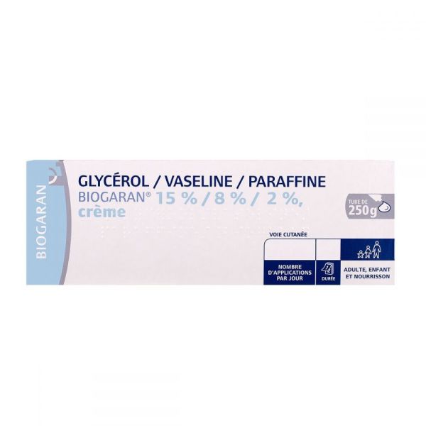 Glycerine vaseline paraffine crème Biogaran x 250 g