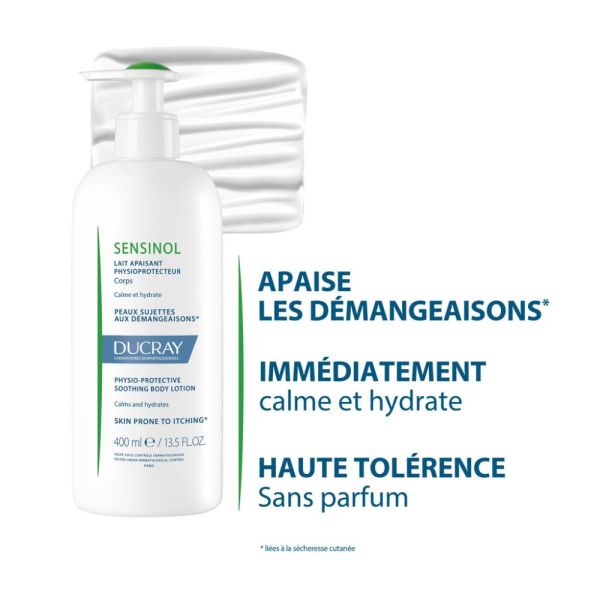 Sensinol - Lait apaisant physioprotecteur Peaux sujettes aux démangeaisons 400 ml