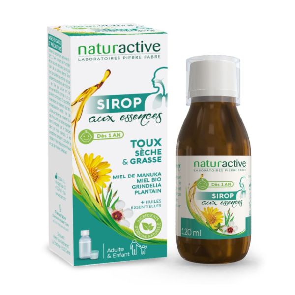 ORL - Sirop aux essences Toux sèche & Toux grasse - dispositif médical 120mL