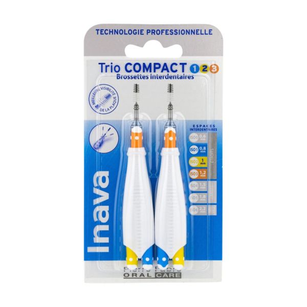 Inava TrioCompact (ISO 1/2/3) - brossette interdentaire 3 u