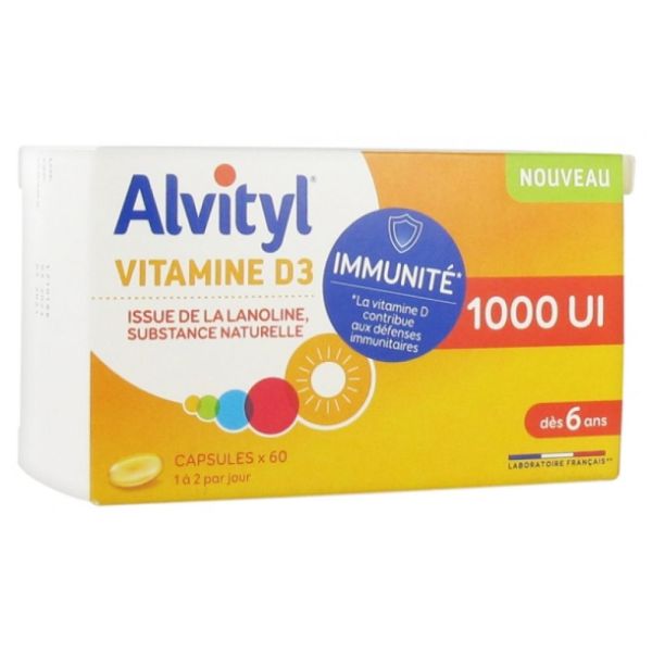 Vitamine D3 1000UI - 60 Capsules