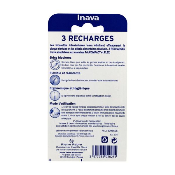 Inava Recharge jaune (ISO 2) - brossette interdentaire 1 u