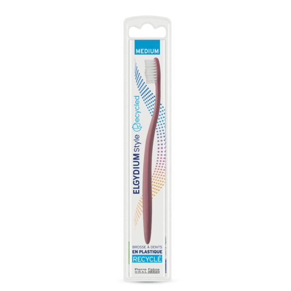 ELGYDIUM Style Recycled – Brosse à dents en plastique recyclé 1 u