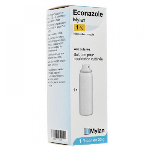 Econazole 1% Solution - Flacon de 30g