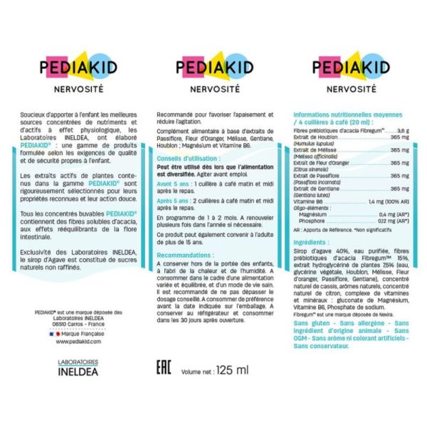 Pediakid Nervosite Sirop - F125ml