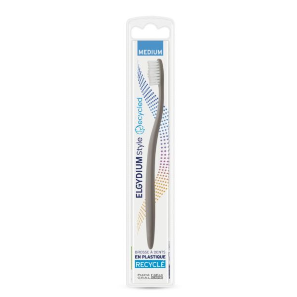 ELGYDIUM Style Recycled – Brosse à dents en plastique recyclé 1 u