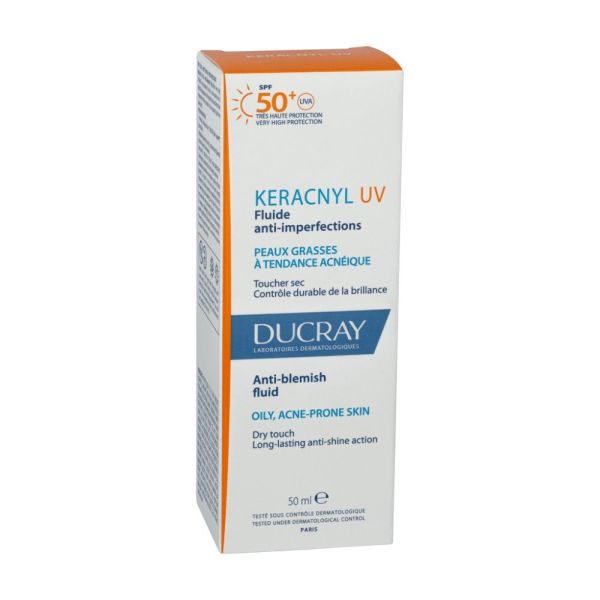Keracnyl UV 50+ Fluide Anti-imperfections Peaux grasses à tendance acnéique 50 ml