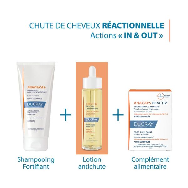 Créastim - Lotion Antichute - Chute de cheveux Stress, fatigue, régime, post grossesse 60 ml